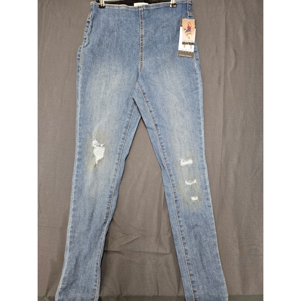 Sofia Jeans by Sofia Vergara Rosa Denim Jegging High Rise Distressed Blue Size 4